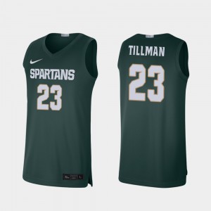 For Men MSU #23 Xavier Tillman Green Alumni Limited College Basketball Jersey 950211-204