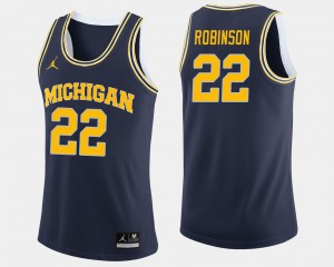 Men's Michigan #22 Duncan Robinson Navy College Basketball Jersey 335736-990