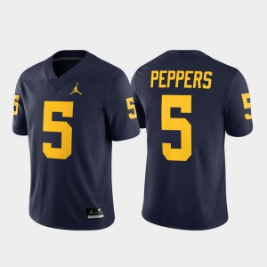 Men's University of Michigan #5 Jabrill Peppers Navy Game Alumni Player Jersey 264630-941