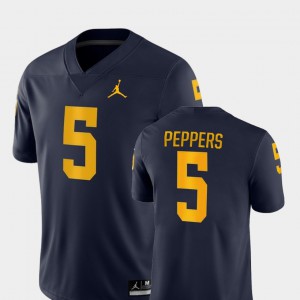 Men University of Michigan #5 Jabrill Peppers Navy Game College Football Jersey 206873-199