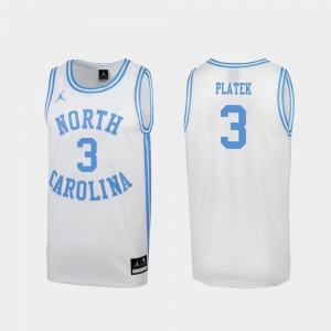 Men UNC Tar Heels #3 Andrew Platek White March Madness Special College Basketball Jersey 419891-495