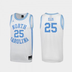 Men's University of North Carolina #25 Caleb Ellis White March Madness Special College Basketball Jersey 691804-454
