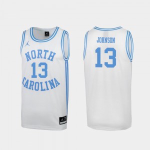 Men North Carolina Tar Heels #13 Cameron Johnson White March Madness Special College Basketball Jersey 705169-123