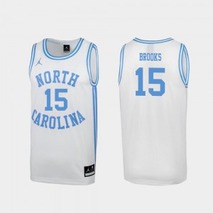 Men's University of North Carolina #15 Garrison Brooks White March Madness Special College Basketball Jersey 994317-136