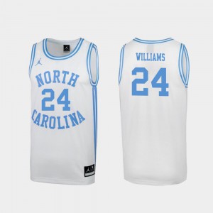 For Men's University of North Carolina #24 Kenny Williams White March Madness Special College Basketball Jersey 406232-188