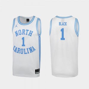 For Men's University of North Carolina #1 Leaky Black White March Madness Special College Basketball Jersey 163594-542