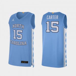 Men's UNC Tar Heels #15 Vince Carter Carolina Blue Alumni Limited College Basketball Jersey 130551-866