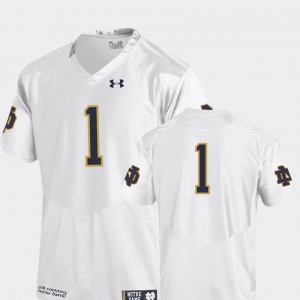 For Men UND #1 White College Football Finished Replica Jersey 830700-131