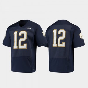 Mens ND #12 Navy College Football Authentic Jersey 813802-116