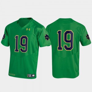 Men's Notre Dame Fighting Irish #19 Kelly Green Replica Jersey 419769-623