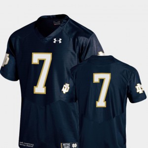 For Men's Irish #7 Navy College Football Authentic Performance Jersey 568917-334