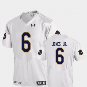 For Men ND #6 Tony Jones Jr. White College Football Replica Jersey 487752-532
