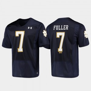 Men Notre Dame #7 Will Fuller Navy Replica Alumni Football Jersey 950066-665