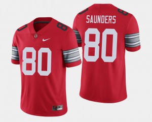 Men's OSU #80 C.J. Saunders Scarlet 2018 Spring Game Limited Jersey 190865-505