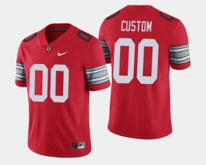 For Men's Buckeye #00 Scarlet 2018 Spring Game Limited Customized Jersey 772851-771