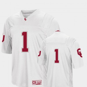 Men OU Sooners #1 White College Football Colosseum Jersey 209955-443