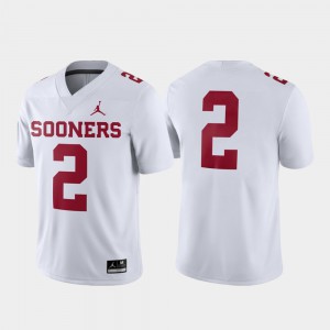 For Men's University Of Oklahoma #2 White Game College Football Jersey 912010-803
