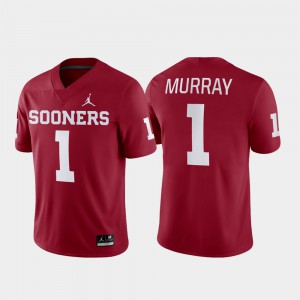 Men's Sooner #1 Kyler Murray Crimson Game College Football Jersey 541241-498