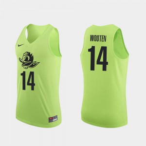 Mens Oregon Duck #14 Kenny Wooten Apple Green Authentic College Basketball Jersey 404746-174