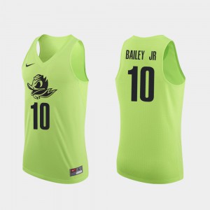 Mens Oregon Duck #10 Victor Bailey Jr. Apple Green Authentic College Basketball Jersey 746492-274