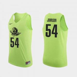Mens Oregon Ducks #54 Will Johnson Apple Green Authentic College Basketball Jersey 853809-558
