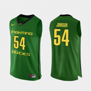 For Men's University of Oregon #54 Will Johnson Apple Green Authentic College Basketball Jersey 981575-208
