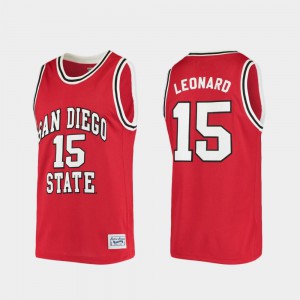 Men San Diego State #15 Kawhi Leonard Red Alumni College Basketball Jersey 365196-586