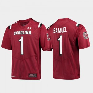 For Men South Carolina Gamecocks #1 Deebo Samuel Maroon Replica Alumni Football Jersey 703920-227