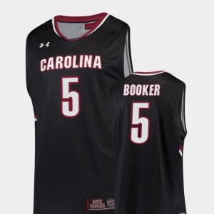 Mens South Carolina Gamecocks #5 Frank Booker Black Replica College Basketball Jersey 493338-381