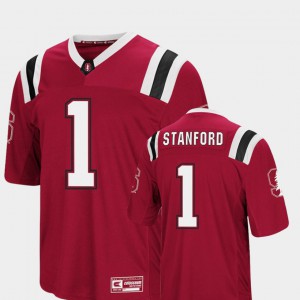 For Men's Stanford Cardinal #1 Cardinal Foos-Ball Football Colosseum Jersey 125576-946