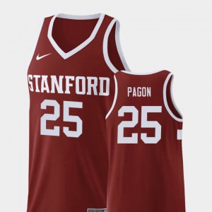 For Men's Stanford University #25 Blake Pagon Wine Replica College Basketball Jersey 287666-683