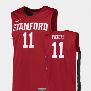 Men's Stanford Cardinal #11 Dorian Pickens Red Replica College Basketball Jersey 236799-204