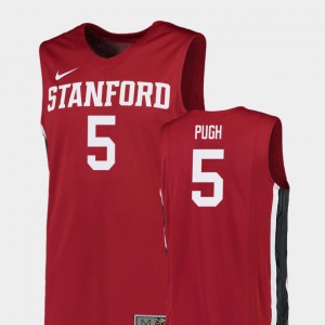 Mens Stanford #5 Kodye Pugh Red Replica College Basketball Jersey 932473-282