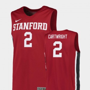 For Men's Stanford #2 Robert Cartwright Red Replica College Basketball Jersey 637315-651