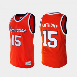 Men Syracuse University #15 Carmelo Anthony Orange Alumni College Basketball Jersey 112779-525