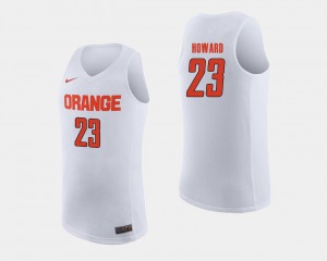 For Men's Syracuse Orange #23 Frank Howard White College Basketball Jersey 231026-895