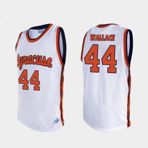 Men Syracuse University #44 John Wallace White Alumni Basketball Jersey 256002-244