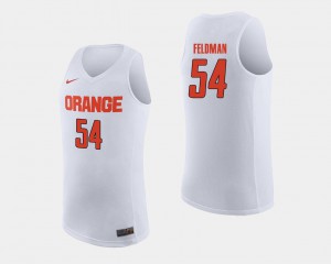 Men Orange #54 Ky Feldman White College Basketball Jersey 132572-759