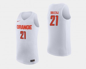 Men Syracuse Orange #21 Marek Dolezaj White College Basketball Jersey 198257-239