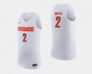 Mens Syracuse University #2 Matthew Moyer White College Basketball Jersey 530993-205