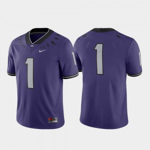 Men's Texas Christian #1 Purple Game College Football Jersey 498998-934