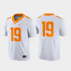 Men Tennessee Vols #19 White Game Jersey 663255-885