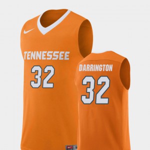Men's University Of Tennessee #32 Chris Darrington Orange Replica College Basketball Jersey 718590-667