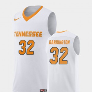 Men Tennessee #32 Chris Darrington White Replica College Basketball Jersey 475622-378