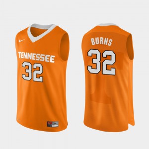 For Men Tennessee #32 D.J. Burns Orange Authentic Performace College Basketball Jersey 747862-319