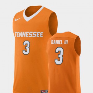 Men Tennessee Vols #3 James Daniel III Orange Replica College Basketball Jersey 697316-813