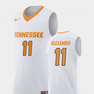 For Men's Tennessee Vols #11 Kyle Alexander White Replica College Basketball Jersey 661216-803
