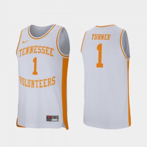 Men's Tennessee #1 Lamonte Turner White Retro Performance College Basketball Jersey 814736-809