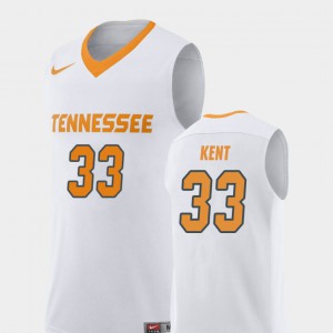 Men's Tennessee Vols #33 Zach Kent White Replica College Basketball Jersey 390437-741