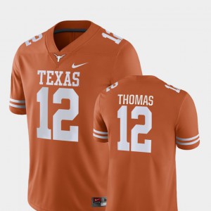For Men Texas Longhorns #12 Earl Thomas Orange Game College Football Jersey 229402-748